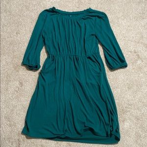GIRLS Long sleeve dress with pockets.(GENTLY USED)